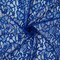Deep Blue-Silver Cotton Poly Crochet Floral Lace Mesh Knit Fabric By the Yard